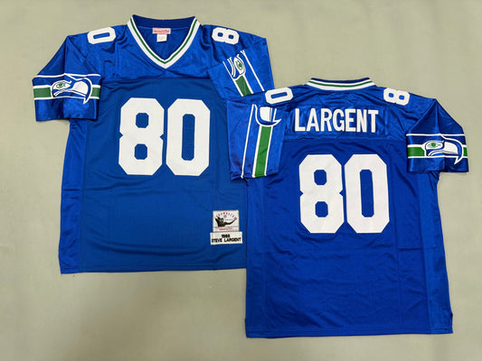 Mens Steve Largent#80 Seattle Seahawks  Vintage Throwback Jersey