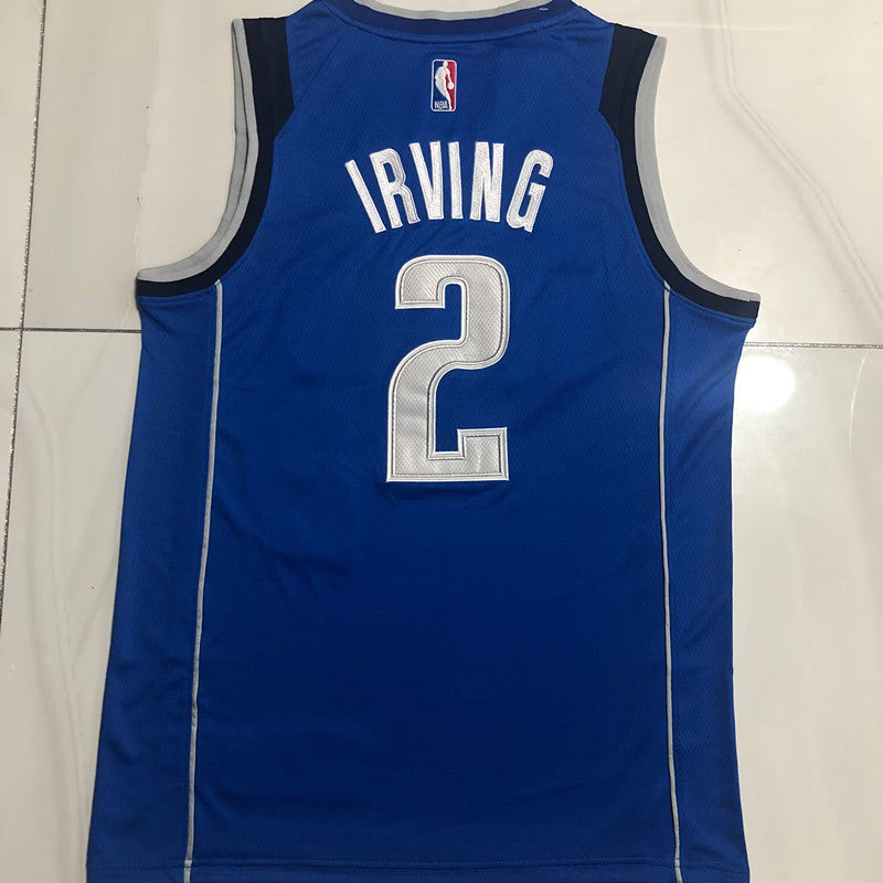 Dallas Mavericks Kyrie Irving #2 blue Throwback Jersey - Dense Embroidery