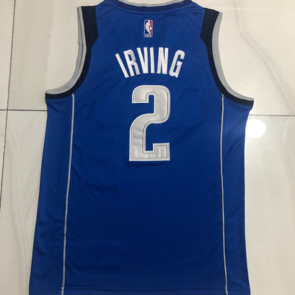 Dallas Mavericks Kyrie Irving #2 blue Throwback Jersey - Dense Embroidery