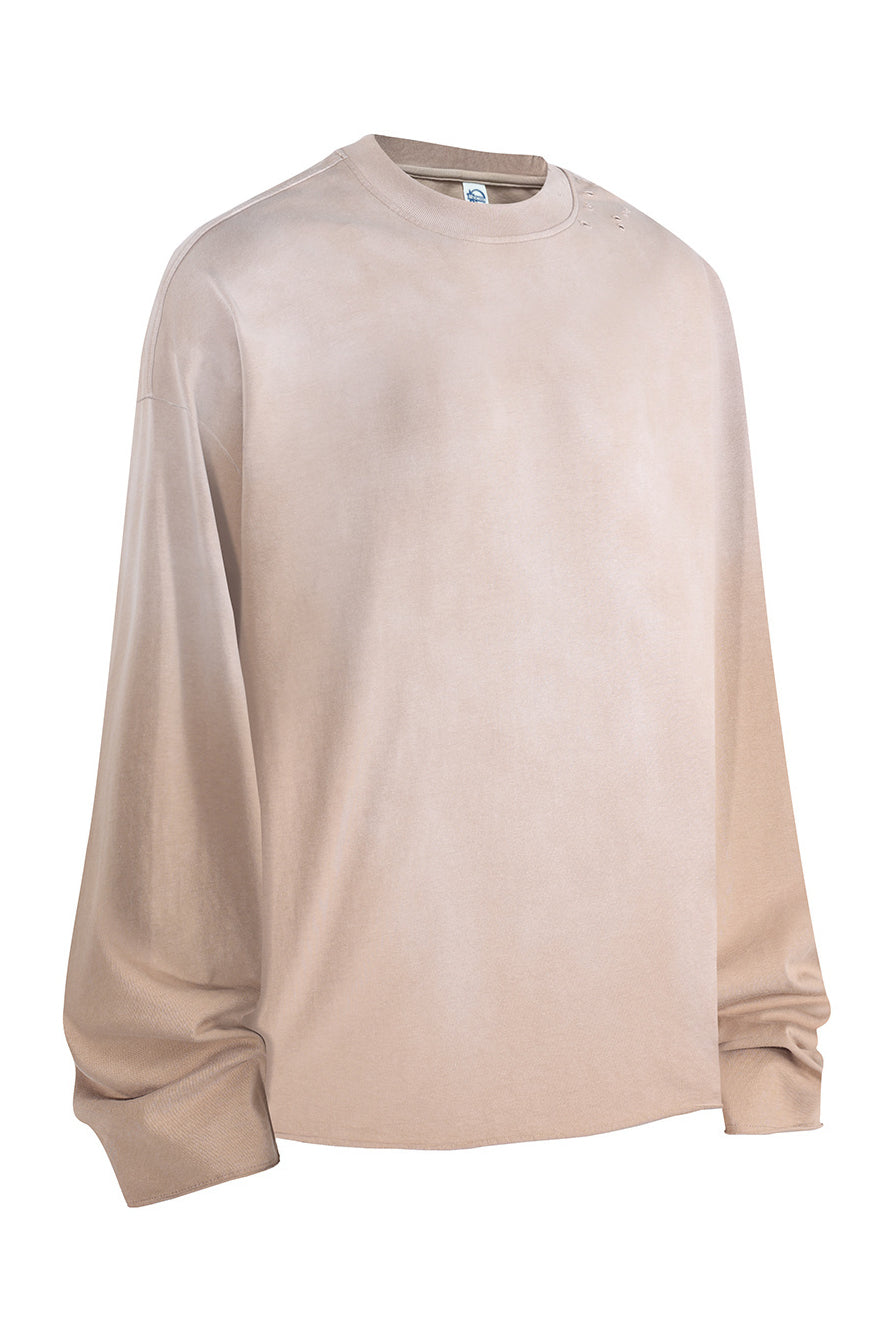 275GSM Distressed Spray Washed Long Sleeve