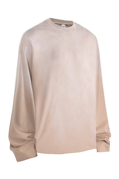 275GSM Distressed Spray Washed Long Sleeve