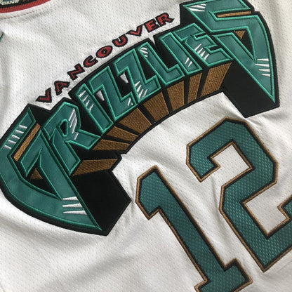 Memphis Grizzlies Ja Morant #12 white Throwback  Jersey -  Dense Embroidery