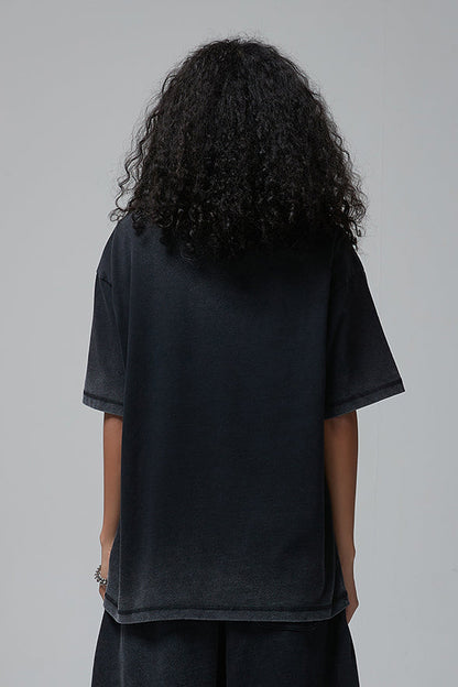 250GSM Double Stitch Sleeve Hem Washed Tee