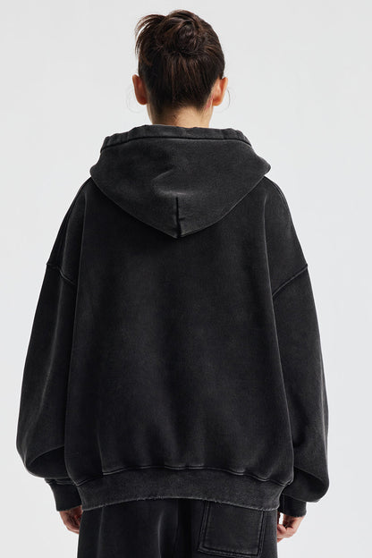 370GSM Pigment Dyed Fleece Boxy Hoodie