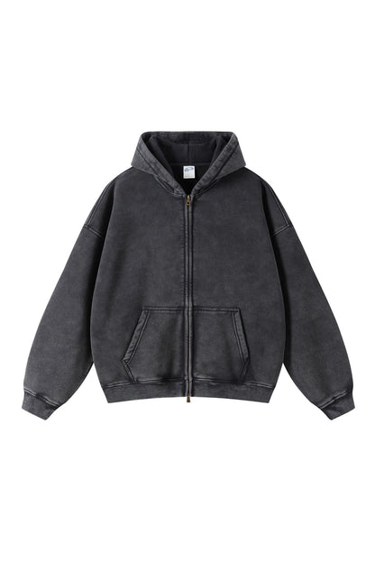 360GSM Washed Fleece Zipper Jacket