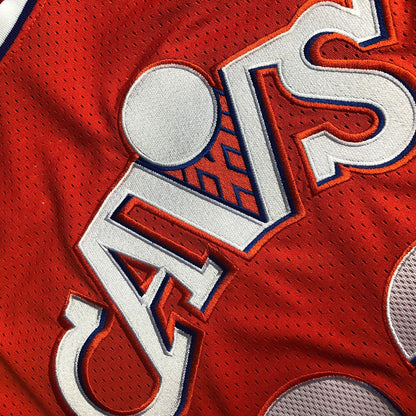 Cleveland Cavaliers LeBron James #23 Orange Throwback Jersey - Dense Embroidery