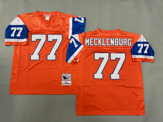 Mens Karl Mecklenburg#77 Denver Broncos Vintage Throwback Jersey
