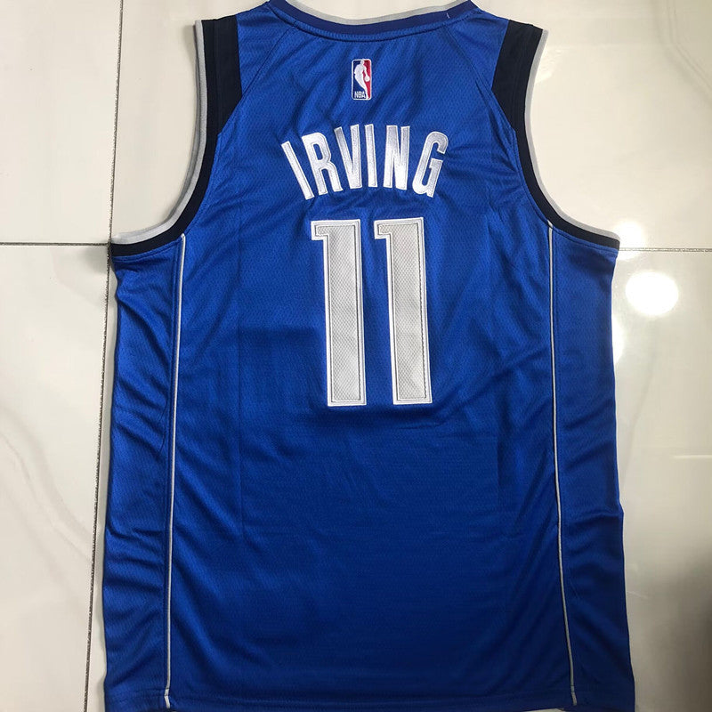 Dallas Mavericks Kyrie Irving #11 blue Throwback Jersey - Dense Embroidery