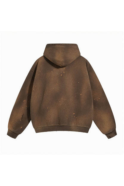 450GSM Distressed Dirty Effect Sun Fade Hoodie