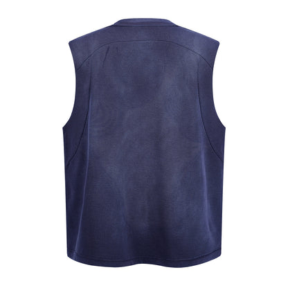 325GSM Sun Fade Waffle Material Muscle Tee