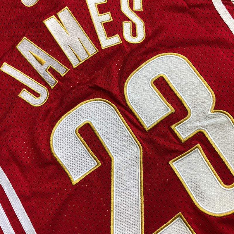 Cleveland Cavaliers LeBron James #23 red Throwback Jersey - Dense Embroidery