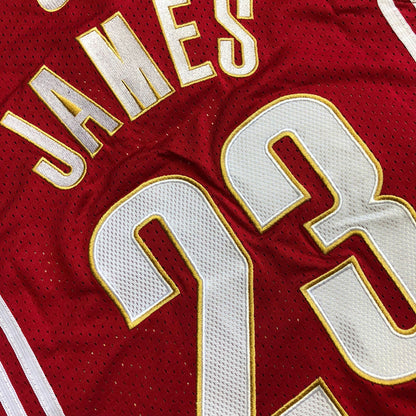Cleveland Cavaliers LeBron James #23 red Throwback Jersey - Dense Embroidery