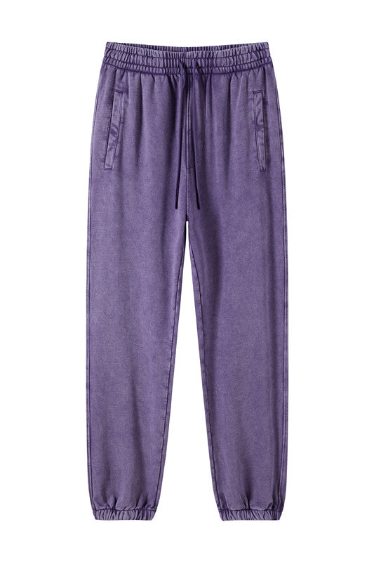 100% Cotton 420GSM Washed Sweatpants