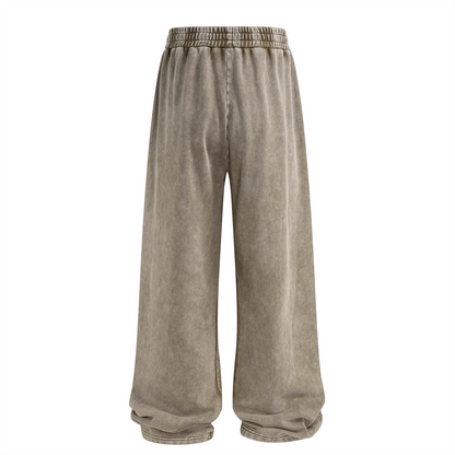 380GSM Wide Leg Washed Sweatpants