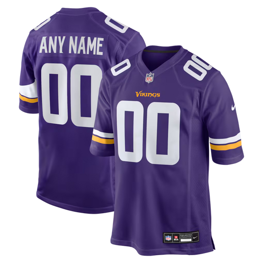 Custom Minnesota Vikings Purple Game Jersey