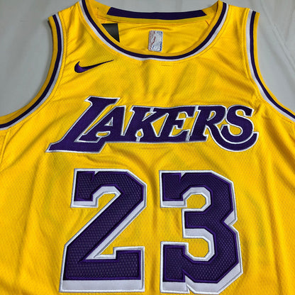 Los Angeles Lakers Bronny James #23 yellow Throwback Jersey - Dense Embroidery