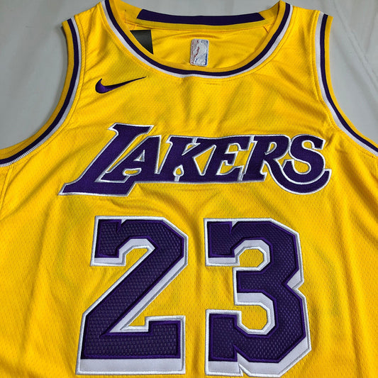 Los Angeles Lakers Bronny James #23 yellow Throwback Jersey - Dense Embroidery