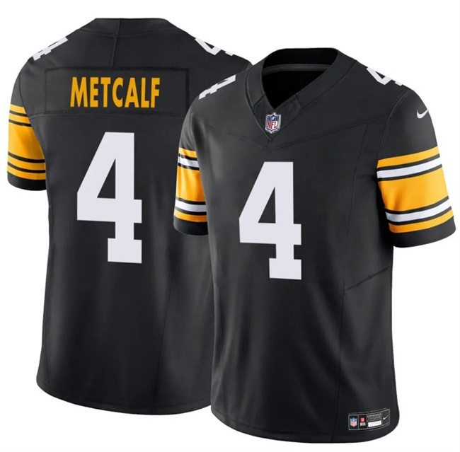 DK Metcalf #4 Pittsburgh Steelers Black Game Jersey