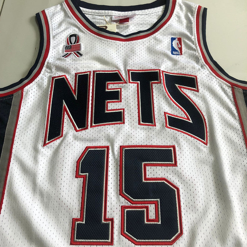 Brooklyn Nets Vince Carter #15 Throwback Jersey -  Dense Embroidery