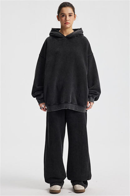 370GSM Boxy Fit Pigment Dyed Washed Hoodie