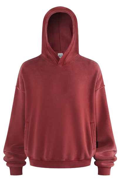 370GSM Boxy Fit Pigment Dyed Washed Hoodie