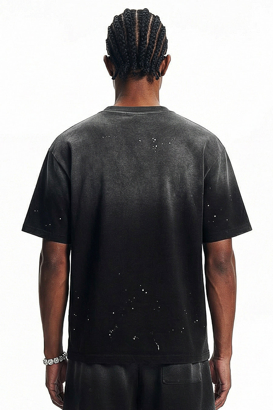 305GSM Ink Splashing Spray Washed Tee