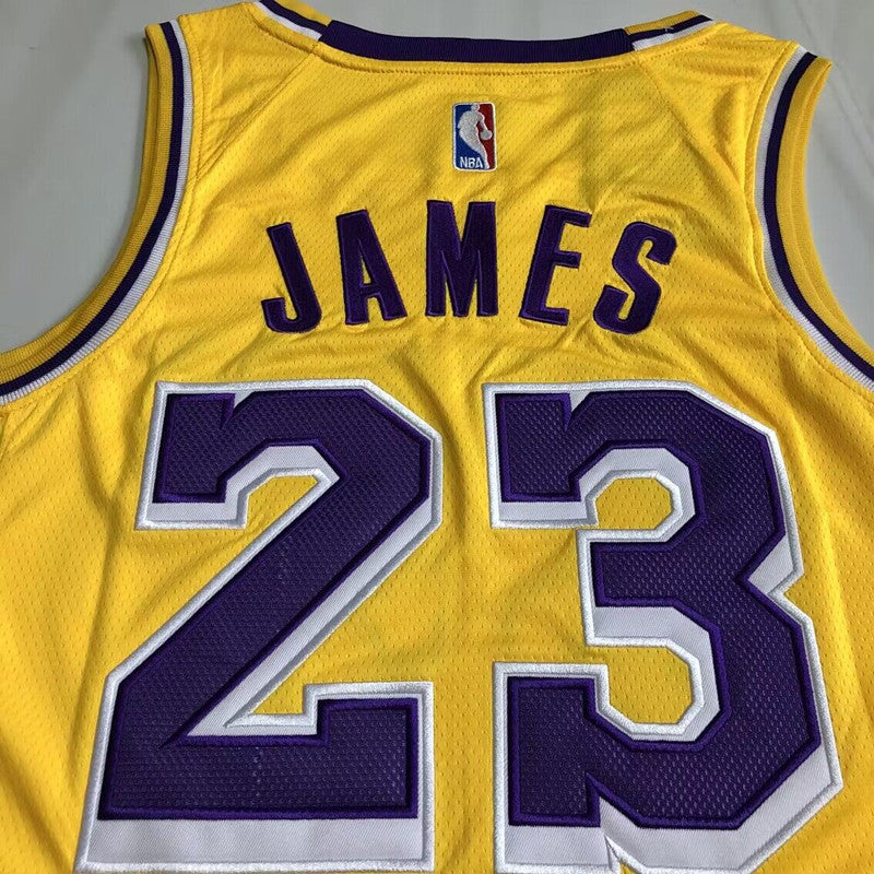 Los Angeles Lakers Bronny James #23 yellow Throwback Jersey - Dense Embroidery