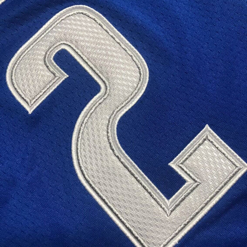 Dallas Mavericks Kyrie Irving #2 blue Throwback Jersey - Dense Embroidery