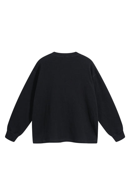 330GSM Waffle Material Long Sleeve Crew
