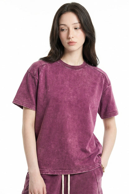 305GSM Splicing Washed Tee