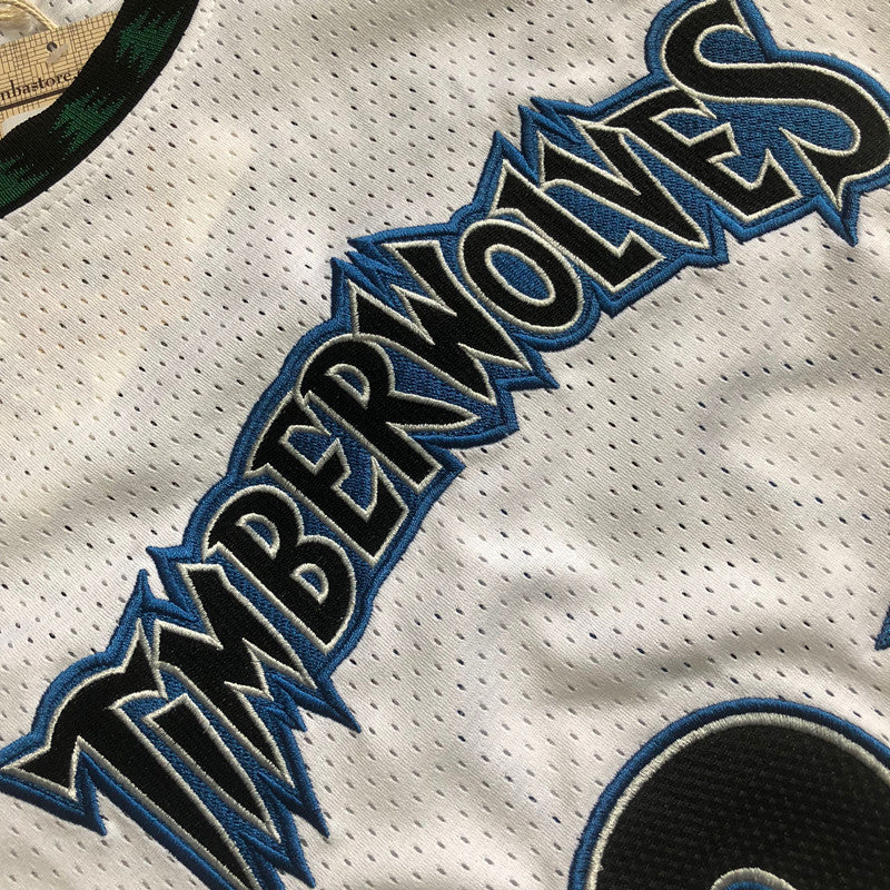 Minnesota Timberwolves Kevin Garnett #21 Throwback Jersey - Dense Embroidery