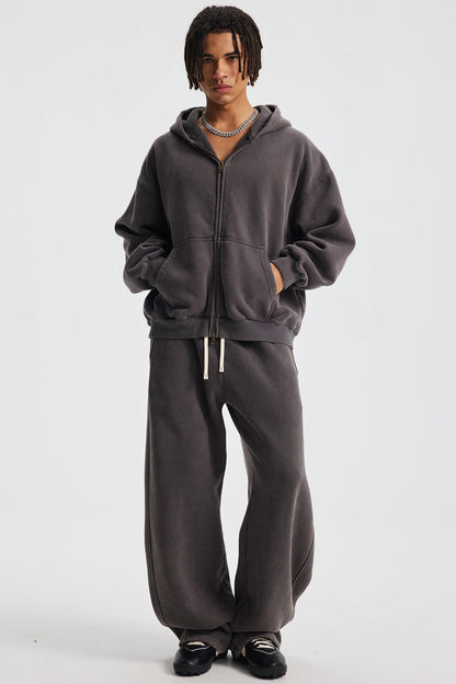 370GSM Pigment Dyed Fleece Boxy Hoodie