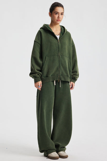 370GSM Pigment Dyed Fleece Boxy Hoodie