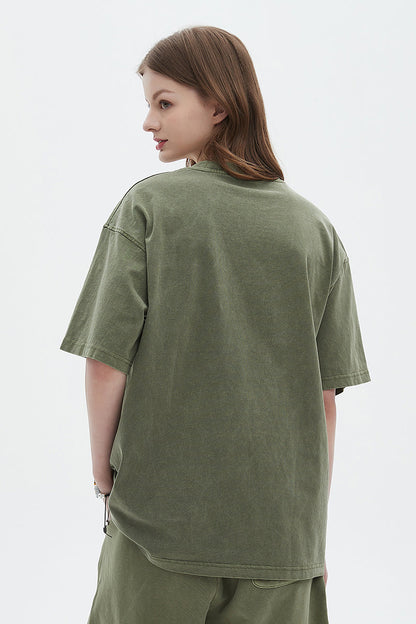 250GSM Pigment Dyed Washed Tee