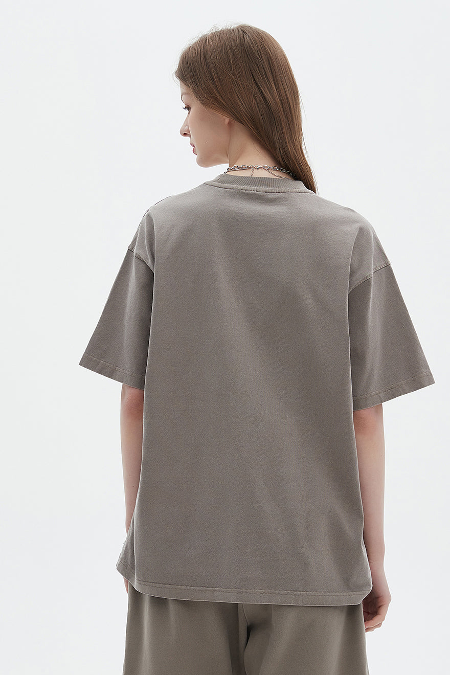 250GSM Pigment Dyed Washed Tee