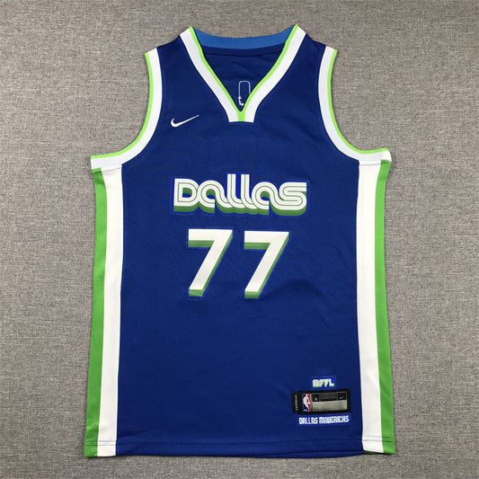 Youth Luka Don?i? Dallas Mavericks #77 City Edition Embroidered  Jersey