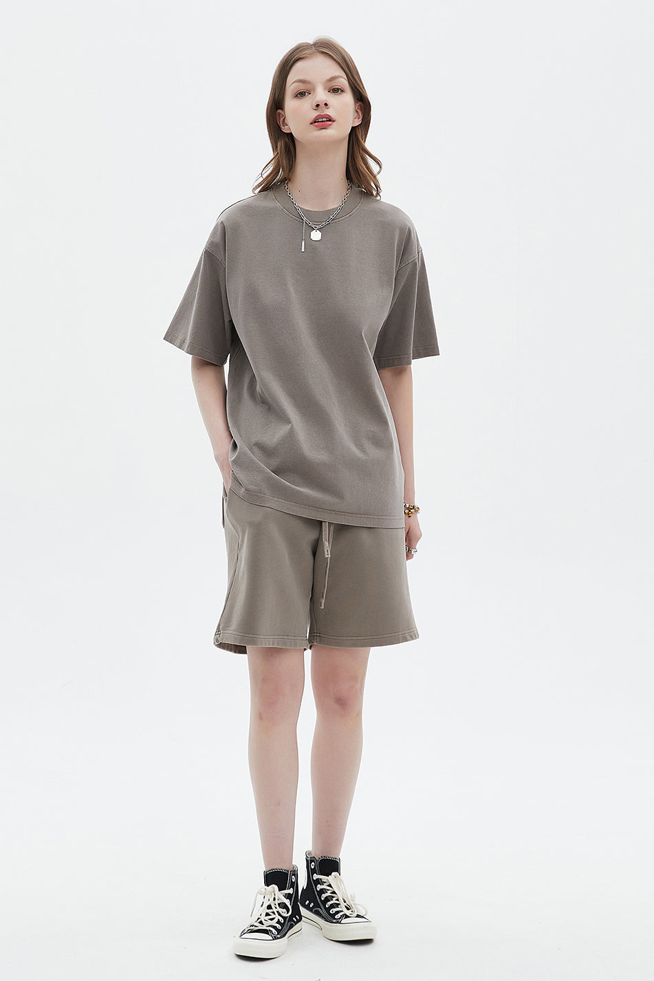 250GSM Pigment Dyed Washed Tee