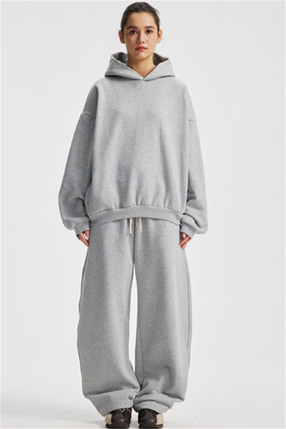 430GSM Boxy Fit Fleece Solid Color Hoodie