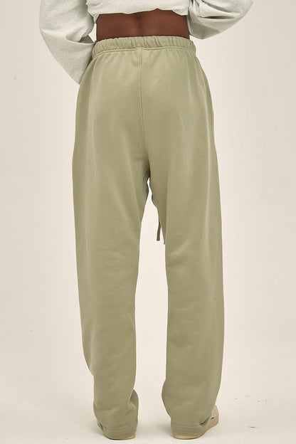 365GSM Relaxed Solid Color Fleece Sweatpants