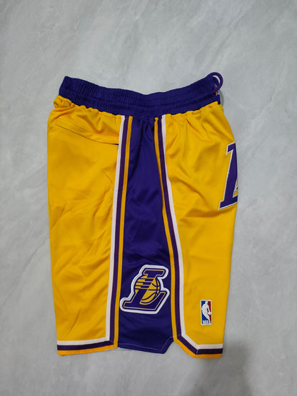 Los Angeles Lakers Yellow Regular Pocket Shorts