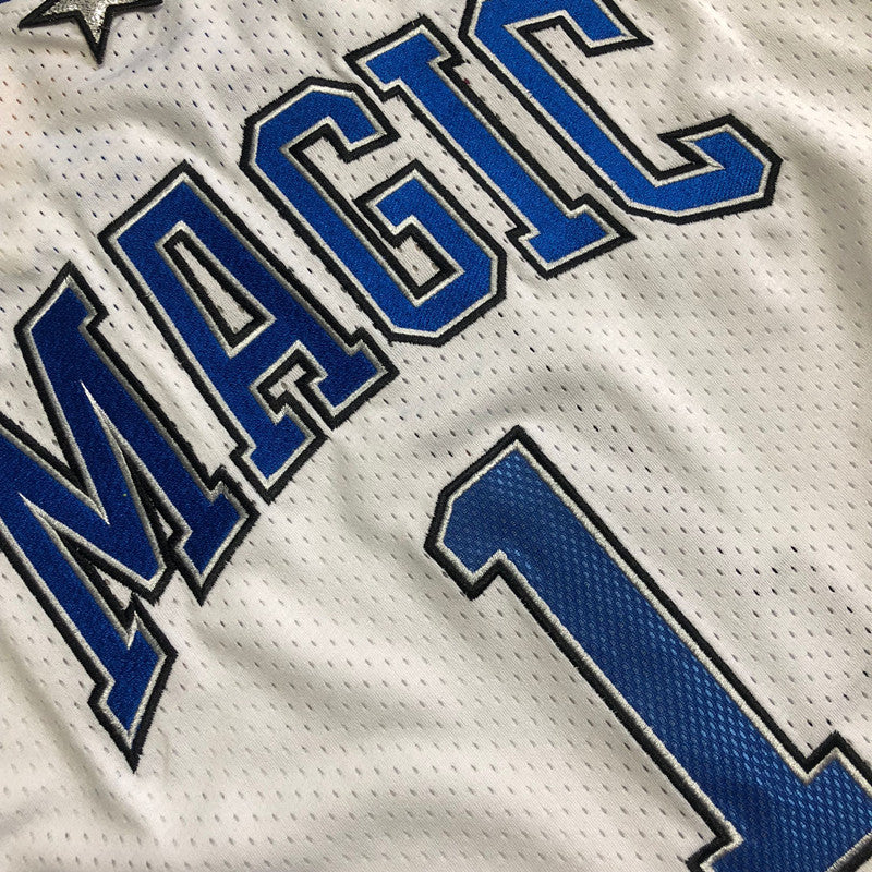 Orlando Magic Tracy McGrady #1 white Throwback Jersey - Dense Embroidery