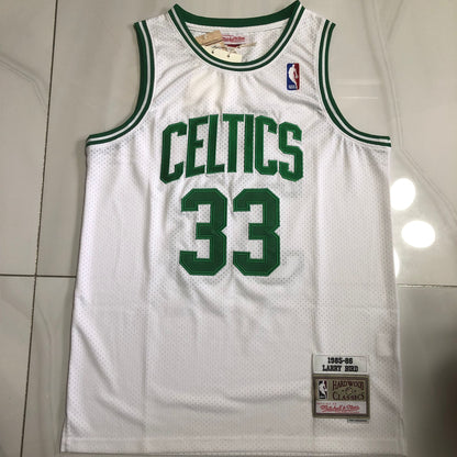 Boston Celtics Larry Bird #33 White Throwback Jersey - Dense Embroidery
