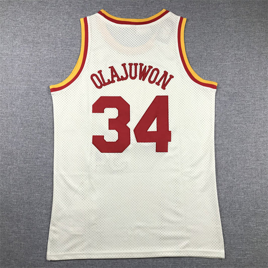 Houston Rockets  #34 Olajuwon White MN