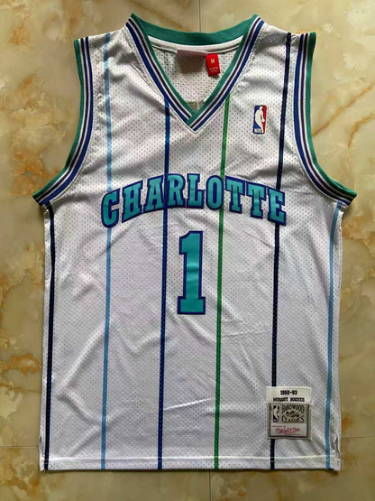 Charlotte Hornets Muggsy Bogues #1 1992-93 Throwback — Jersey