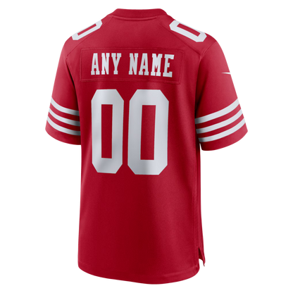 Custom San Francisco 49ers Red Game Jersey