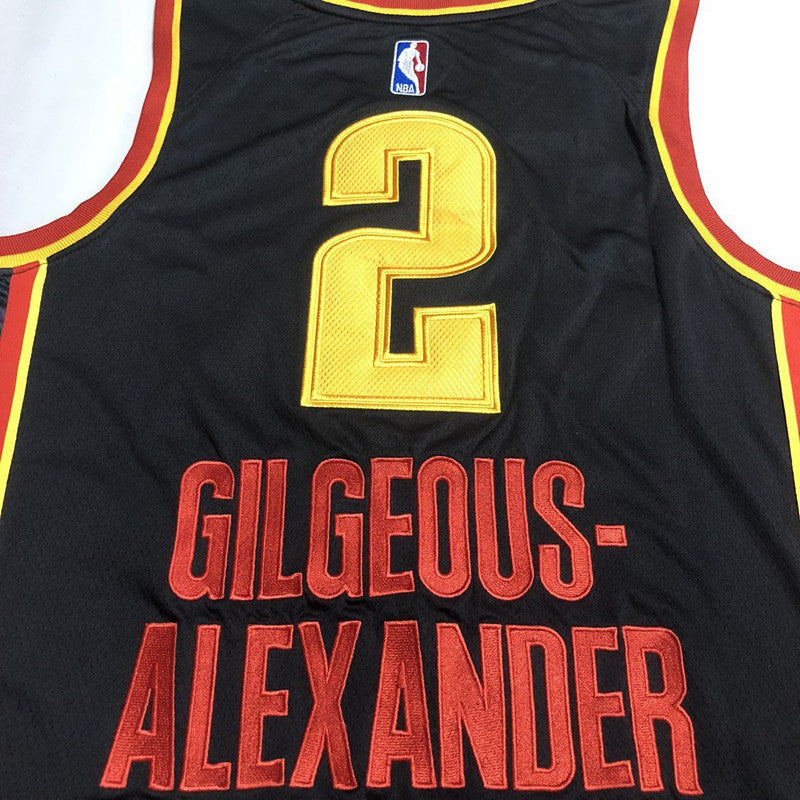 Oklahoma City Thunder Shai Gilgeous-Alexander #2 Throwback Jersey - Dense Embroidery