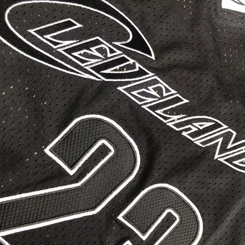 Cleveland Cavaliers LeBron James #23 Black Throwback Jersey - Dense Embroidery