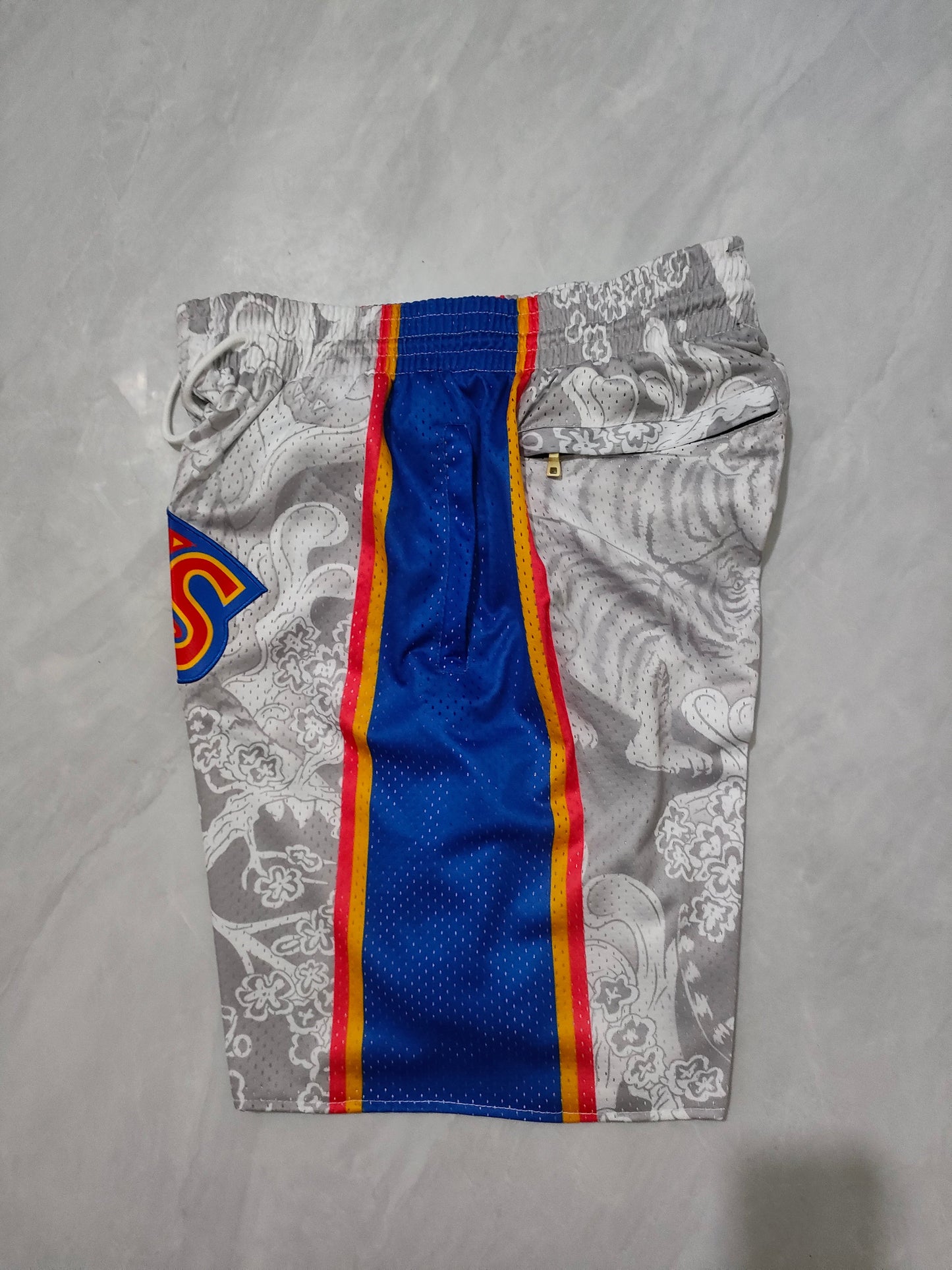 Philadelphia 76ers Gray Tiger Year Limited Edition Pocket Shorts