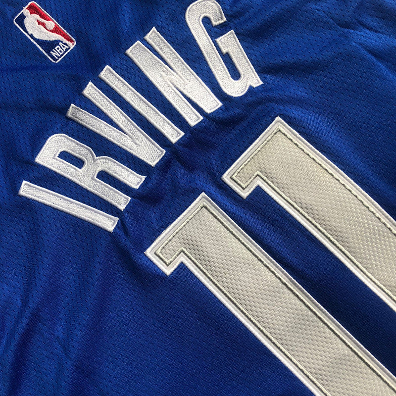 Dallas Mavericks Kyrie Irving #11 blue Throwback Jersey - Dense Embroidery
