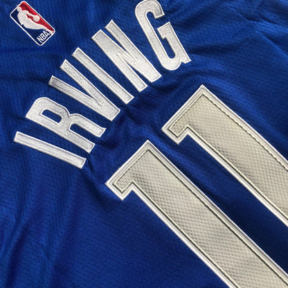 Dallas Mavericks Kyrie Irving #11 blue Throwback Jersey - Dense Embroidery